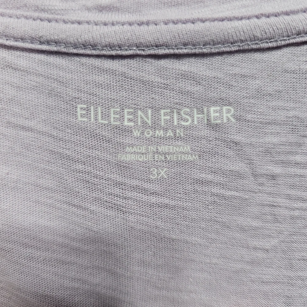 EILEEN FISHER Women's Lavender T-shirt Organic Cotton Relaxed Fit S/S Size 3X. - Picture 5 of 7